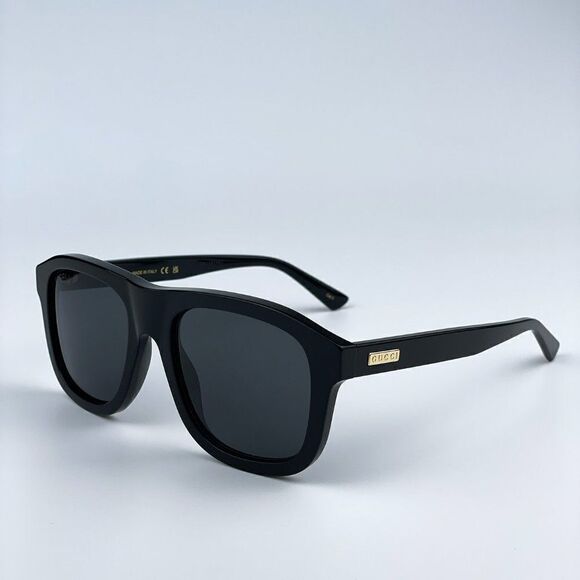 SALE! NEW Gucci GG1316S 001 Black Grey Square Unisex Sunglasses main image 6